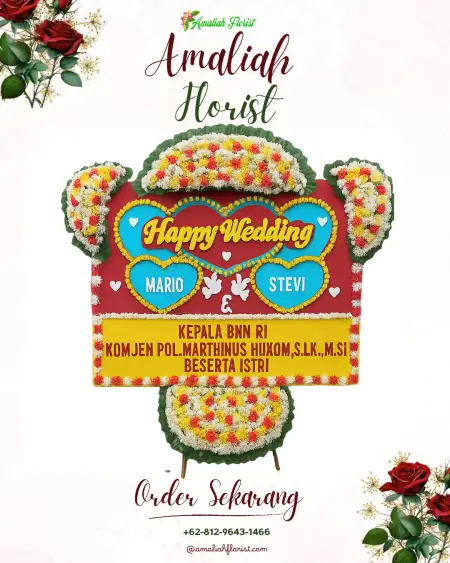 Papan Bunga Pernikahan Sanggar